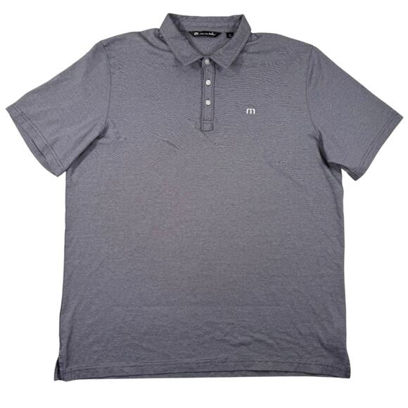 Travis Mathew Mens 2XL Gray Short Sleeve Athletic Polo Shirt - Picture 1 of 11